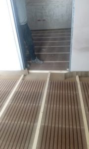 Trockenbau - Verlegung einer Fußbodenheizung